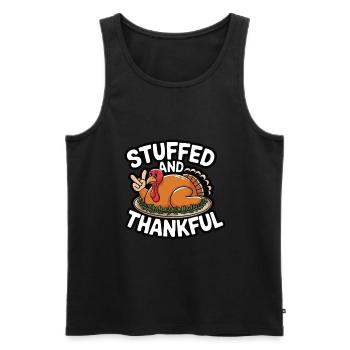 Lustiger Thanksgiving Truthahn - Männer Premium Bio Tank Top - Schwarz - Vorne - AI Model Male 178 light (178cm)