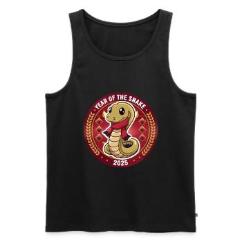 Chinesisches Jahr 2025 Jahr der Schlange - Männer Premium Bio Tank Top - Schwarz - Vorne - Michal (187cm)