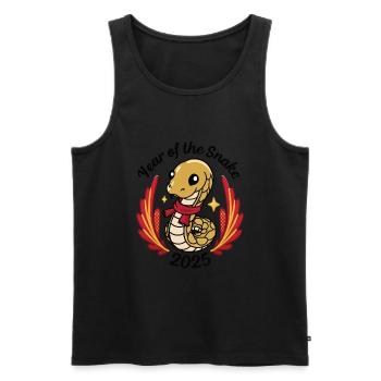 Chinesisches Jahr 2025 Jahr der Schlange - Männer Premium Bio Tank Top - Schwarz - Vorne - Michal (187cm)