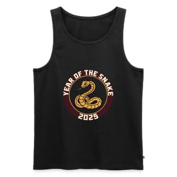 Chinesisches Jahr 2025 Jahr der Schlange - Männer Premium Bio Tank Top - Schwarz - Vorne - Michal (187cm)