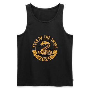 Chinesisches Jahr 2025 Jahr der Schlange - Männer Premium Bio Tank Top - Schwarz - Vorne - Michal (187cm)