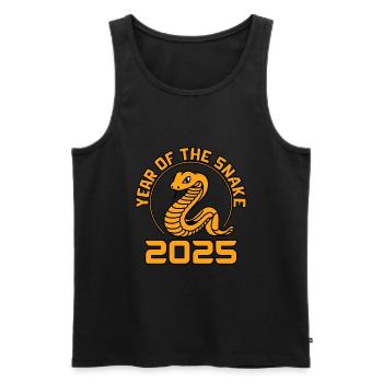 Chinesisches Jahr 2025 Jahr der Schlange - Männer Premium Bio Tank Top - Schwarz - Vorne - Michal (187cm)