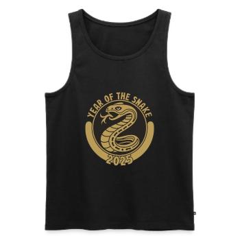 Chinesisches Jahr 2025 Jahr der Schlange - Männer Premium Bio Tank Top - Schwarz - Vorne - Michal (187cm)