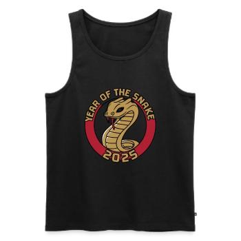 Chinesisches Jahr 2025 Jahr der Schlange - Männer Premium Bio Tank Top - Schwarz - Vorne - Michal (187cm)