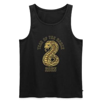 Chinesisches Jahr 2025 Jahr der Schlange - Männer Premium Bio Tank Top - Schwarz - Vorne - Michal (187cm)