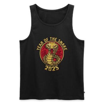 Chinesisches Jahr 2025 Jahr der Schlange - Männer Premium Bio Tank Top - Schwarz - Vorne - Michal (187cm)