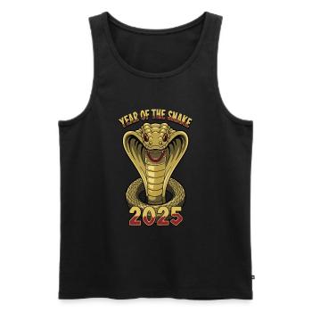 Chinesisches Jahr 2025 Jahr der Schlange - Männer Premium Bio Tank Top - Schwarz - Vorne - Michal (187cm)