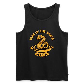 Chinesisches Jahr 2025 Jahr der Schlange - Männer Premium Bio Tank Top - Schwarz - Vorne - Michal (187cm)