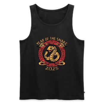 Chinesisches Jahr 2025 Jahr der Schlange - Männer Premium Bio Tank Top - Schwarz - Vorne - Michal (187cm)