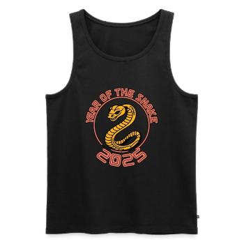 Chinesisches Jahr 2025 Jahr der Schlange - Männer Premium Bio Tank Top - Schwarz - Vorne - Michal (187cm)
