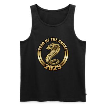Chinesisches Jahr 2025 Jahr der Schlange - Männer Premium Bio Tank Top - Schwarz - Vorne - Michal (187cm)