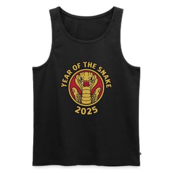 Chinesisches Jahr 2025 Jahr der Schlange - Männer Premium Bio Tank Top - Schwarz - Vorne - Michal (187cm)