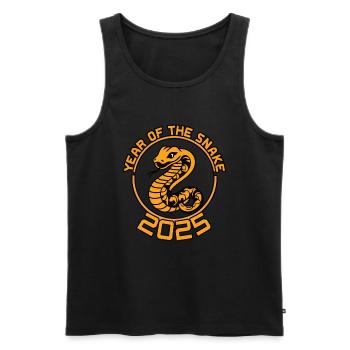 Chinesisches Jahr 2025 Jahr der Schlange - Männer Premium Bio Tank Top - Schwarz - Vorne - Michal (187cm)
