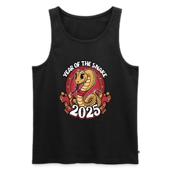 Chinesisches Jahr 2025 Jahr der Schlange - Männer Premium Bio Tank Top - Schwarz - Vorne - Michal (187cm)