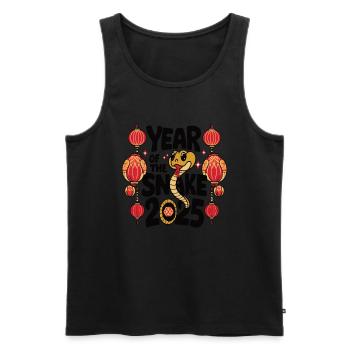 Chinesisches Jahr 2025 Jahr der Schlange - Männer Premium Bio Tank Top - Schwarz - Vorne - Michal (187cm)