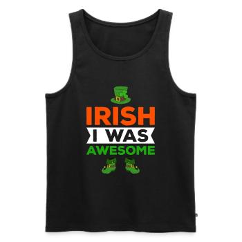 Happy St. Patrick's Day Kleeblätter - Männer Premium Bio Tank Top - Schwarz - Vorne - AI Model Male 178 light (178cm)