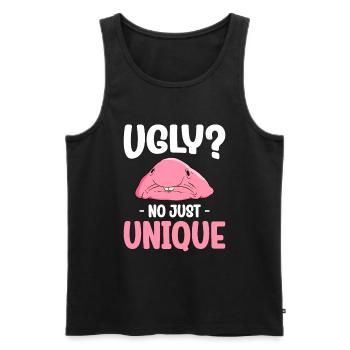 Funny Blobfish Cute Blobfish - Men's Premium Organic Tank Top - black - Front - AI Model Male 178 light (178cm)