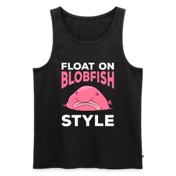 Funny Blobfish Cute Blobfish - Men's Premium Organic Tank Top - black - Front - AI Model Male 178 light (178cm)