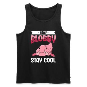 Funny Blobfish Cute Blobfish - Men's Premium Organic Tank Top - black - Front - AI Model Male 178 light (178cm)