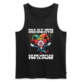 Karneval Kostüm Fasching Fastnacht - Männer Premium Bio Tank Top - Schwarz - Vorne - Michal (187cm)