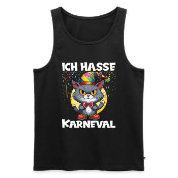 Karneval Kostüm Fasching Fastnacht - Männer Premium Bio Tank Top - Schwarz - Vorne - Michal (187cm)