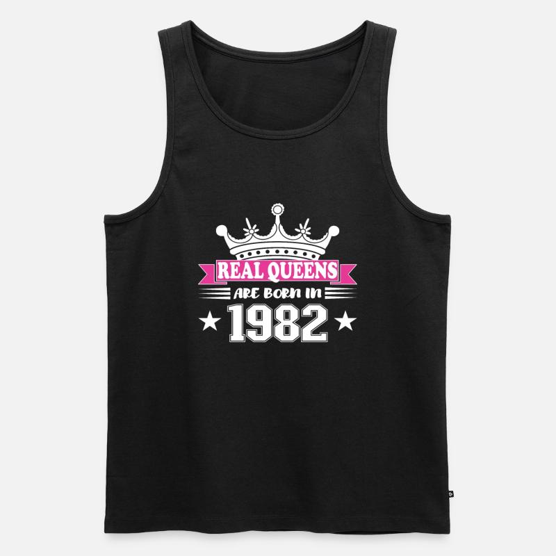 42 Jahre alt Geburtstag 1982 Geburtstagsgeschenk - Männer Premium Bio Tank Top - Schwarz