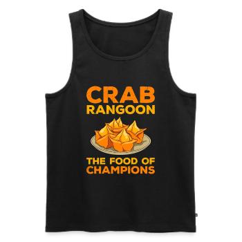 Crabe Rangoon Asie Nourriture - Débardeur bio Premium Homme - noir - Devant - AI Model Male 178 light (178cm)