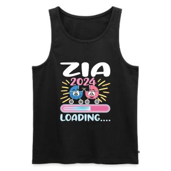 Zia 2024 Loading Tante 2024 - Männer Premium Bio Tank Top - Schwarz - Vorne - AI Model Male 178 light (178cm)