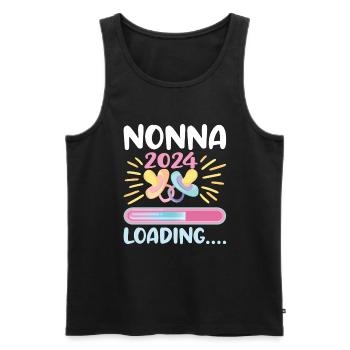Nonna 2024 Chargement Mamie 2024 - Débardeur bio Premium Homme - noir - Devant - Michal (187cm)