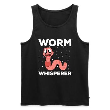 Süßer Wurm lustiger Regenwurm Würmer - Männer Premium Bio Tank Top - Schwarz - Vorne - AI Model Male 178 light (178cm)