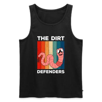 Süßer Wurm lustiger Regenwurm Würmer - Männer Premium Bio Tank Top - Schwarz - Vorne - AI Model Male 178 light (178cm)