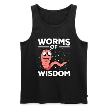 Süßer Wurm lustiger Regenwurm Würmer - Männer Premium Bio Tank Top - Schwarz - Vorne - AI Model Male 178 light (178cm)