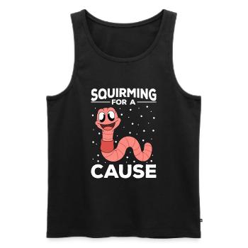 Süßer Wurm lustiger Regenwurm Würmer - Männer Premium Bio Tank Top - Schwarz - Vorne - AI Model Male 178 light (178cm)