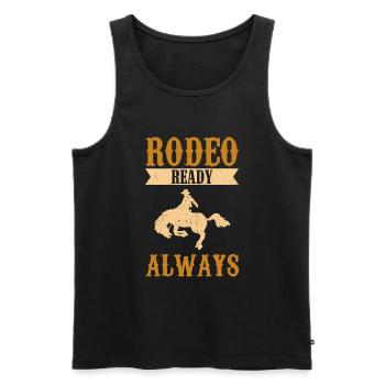 Rodeo Outfit Bull Riding - Men's Premium Organic Tank Top - black - Front - AI Model Male 178 light (178cm)