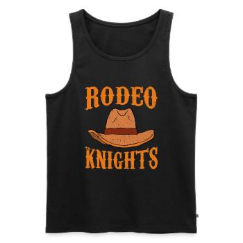 Rodeo Outfit Bull Riding - Men's Premium Organic Tank Top - black - Front - AI Model Male 178 light (178cm)