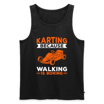Go Kart Kart Driver Go Kart Racing - Débardeur bio Premium Homme - noir - Devant - AI Model Male 178 light (178cm)