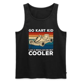Go Kart Kart Driver Go Kart Racing - Débardeur bio Premium Homme - noir - Devant - AI Model Male 178 light (178cm)
