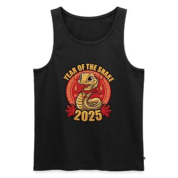 Chinesisches Jahr 2025 Jahr der Schlange - Männer Premium Bio Tank Top - Schwarz - Vorne - Michal (187cm)