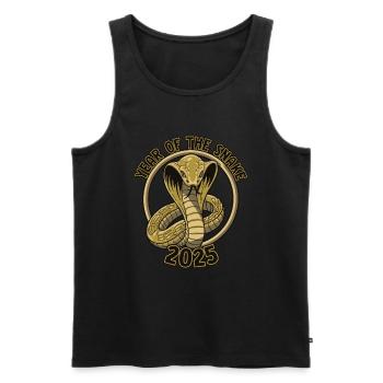 Chinesisches Jahr 2025 Jahr der Schlange - Männer Premium Bio Tank Top - Schwarz - Vorne - Michal (187cm)