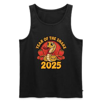 Chinesisches Jahr 2025 Jahr der Schlange - Männer Premium Bio Tank Top - Schwarz - Vorne - Michal (187cm)