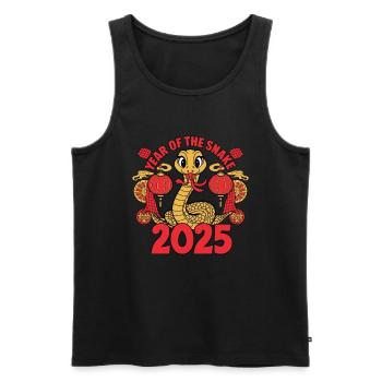 Chinesisches Jahr 2025 Jahr der Schlange - Männer Premium Bio Tank Top - Schwarz - Vorne - Michal (187cm)