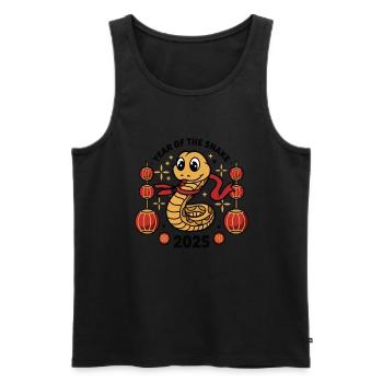 Chinesisches Jahr 2025 Jahr der Schlange - Männer Premium Bio Tank Top - Schwarz - Vorne - Michal (187cm)
