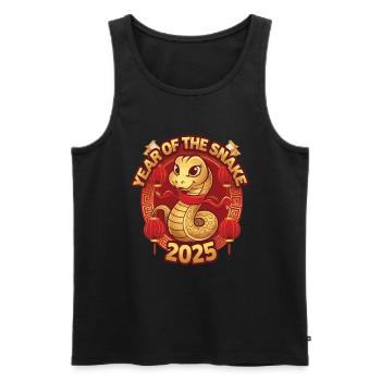Chinesisches Jahr 2025 Jahr der Schlange - Männer Premium Bio Tank Top - Schwarz - Vorne - Michal (187cm)