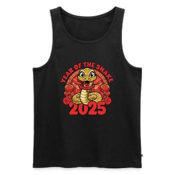 Chinesisches Jahr 2025 Jahr der Schlange - Männer Premium Bio Tank Top - Schwarz - Vorne - Michal (187cm)