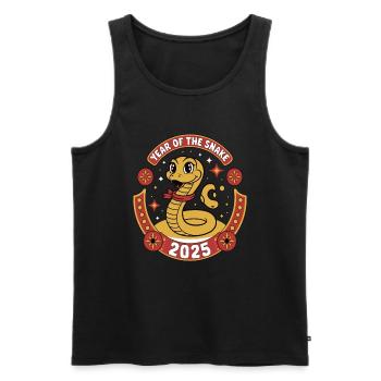 Chinesisches Jahr 2025 Jahr der Schlange - Männer Premium Bio Tank Top - Schwarz - Vorne - Michal (187cm)