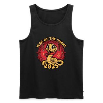 Chinesisches Jahr 2025 Jahr der Schlange - Männer Premium Bio Tank Top - Schwarz - Vorne - Michal (187cm)