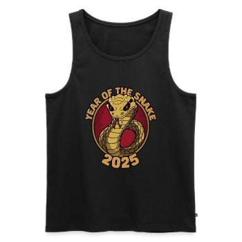 Chinesisches Jahr 2025 Jahr der Schlange - Männer Premium Bio Tank Top - Schwarz - Vorne - Michal (187cm)