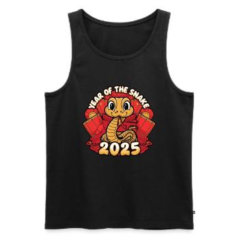 Chinesisches Jahr 2025 Jahr der Schlange - Männer Premium Bio Tank Top - Schwarz - Vorne - Michal (187cm)