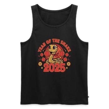 Chinesisches Jahr 2025 Jahr der Schlange - Männer Premium Bio Tank Top - Schwarz - Vorne - Michal (187cm)