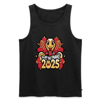 Chinesisches Jahr 2025 Jahr der Schlange - Männer Premium Bio Tank Top - Schwarz - Vorne - Michal (187cm)